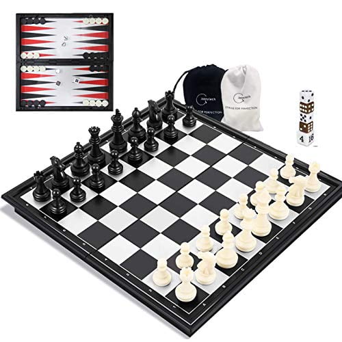 3 in 1 Magnetic Travel Chess Set Chess Checkers Backgammon Set for Kids and Adults 3 in 1 Magnetic Travel Chess Set Chess Checkers Backgammon Set for Kids and Adults